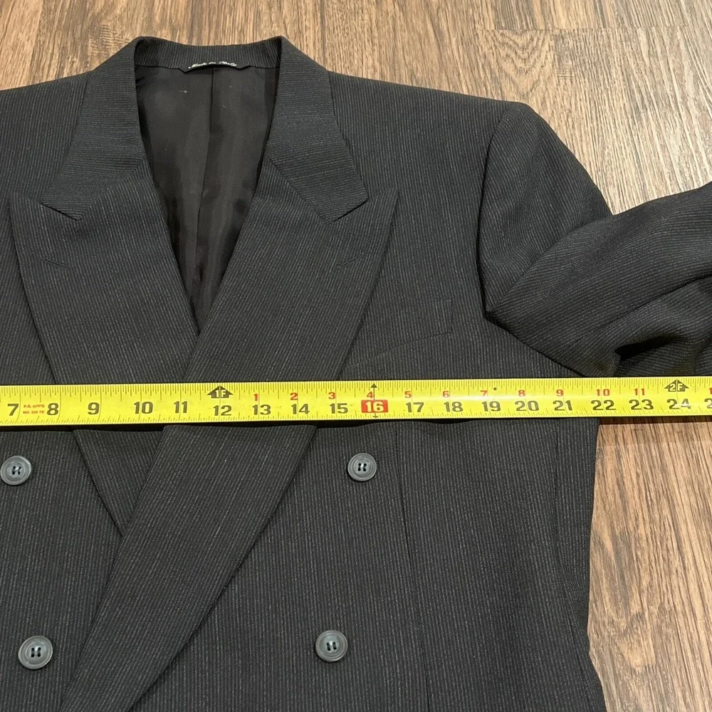 Canali Proposta Blazer Coat Mens  EU 52R Houndstooth Navy Wool